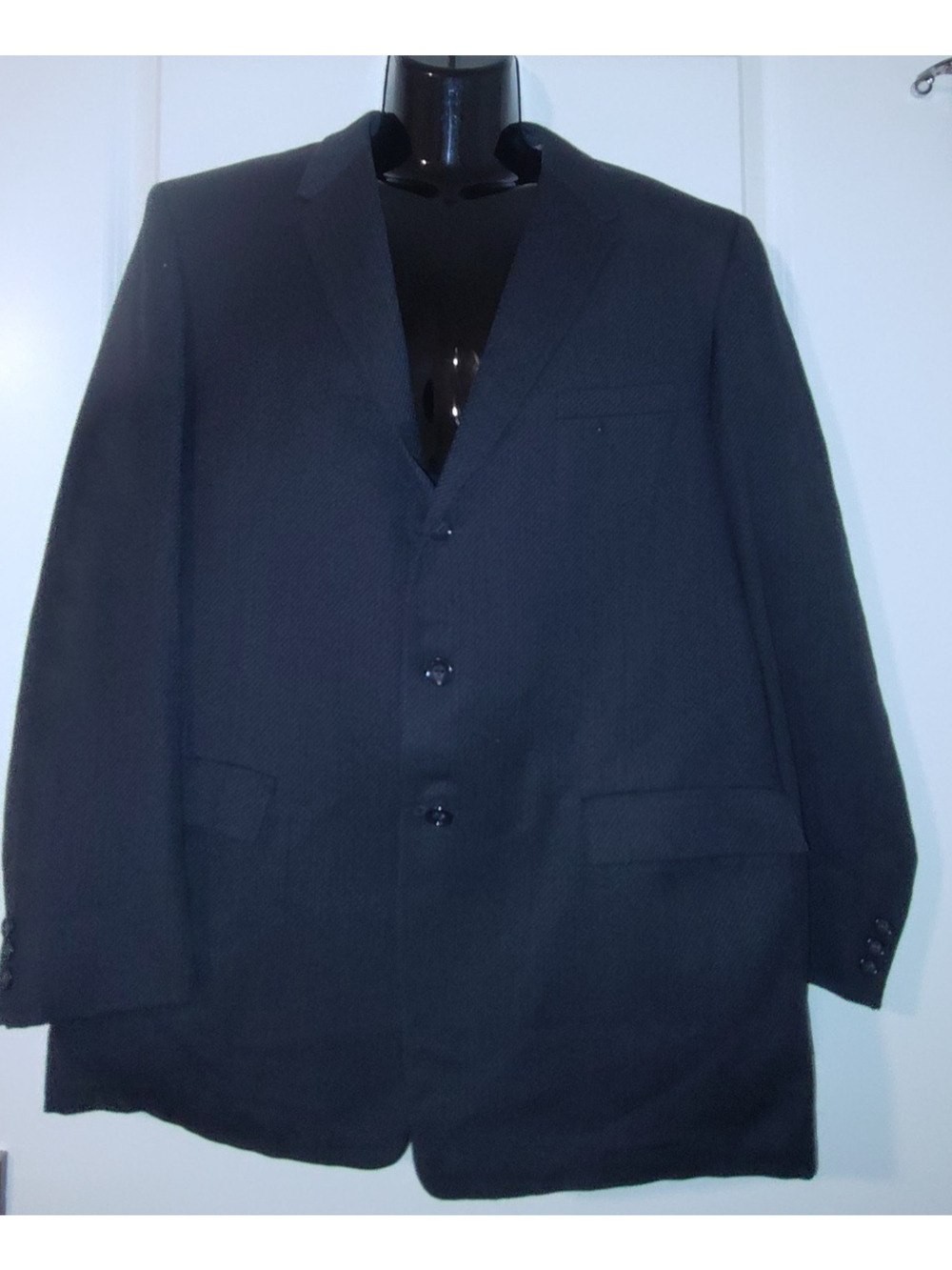 Clothcraft by Joseph & Feiss Mens Navy Suit Jacket 3-Button Size 38 Bag 1